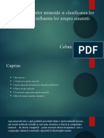 Compozitia Apelor Minerale Si Clasificarea Lor in Dorelatia