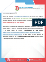 Horario Segundo Telesecundaria Diseno 2022