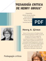 Pedagogía crítica de Henry Giroux