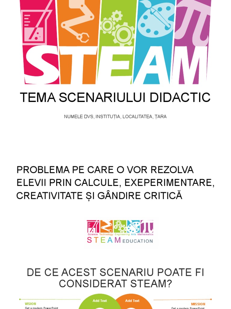 STEAM Education PowerPoint Template | PDF | Public Speaking | Crafts