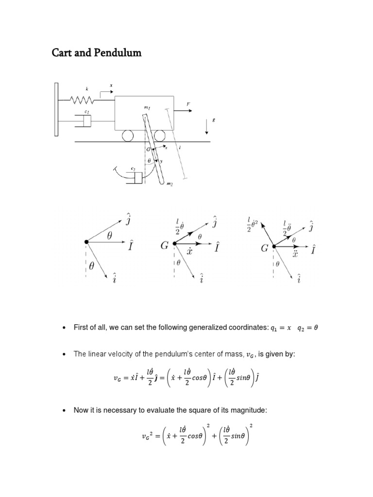 Cart and Pendulum - Results | PDF | Matrix (Mathematics) | Lagrangian ...