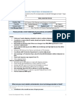 Career Development Policy - Appendix I - Written Submission Template (002)