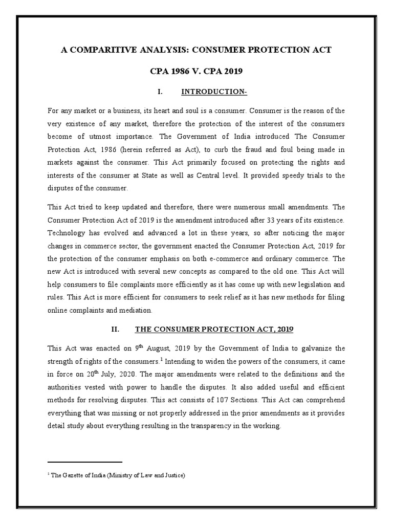 CPA 1986 vs 2019: Key Differences | PDF | Product Liability | Consumer ...