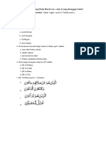 Latihan Soal Mapsi - Pengetahuan PAI Dan BTQ