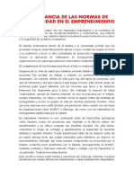 Ct-Importancia de Las Normas de Bioseguridad en El Emprendimiento