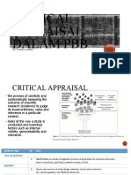 Critical Appraisal Dalam PBB