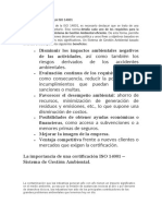 LA IMPORTANCIA DE LA ISO 14001