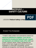 Safety Part 1 Culture Lesson Patient Safety Human Factors