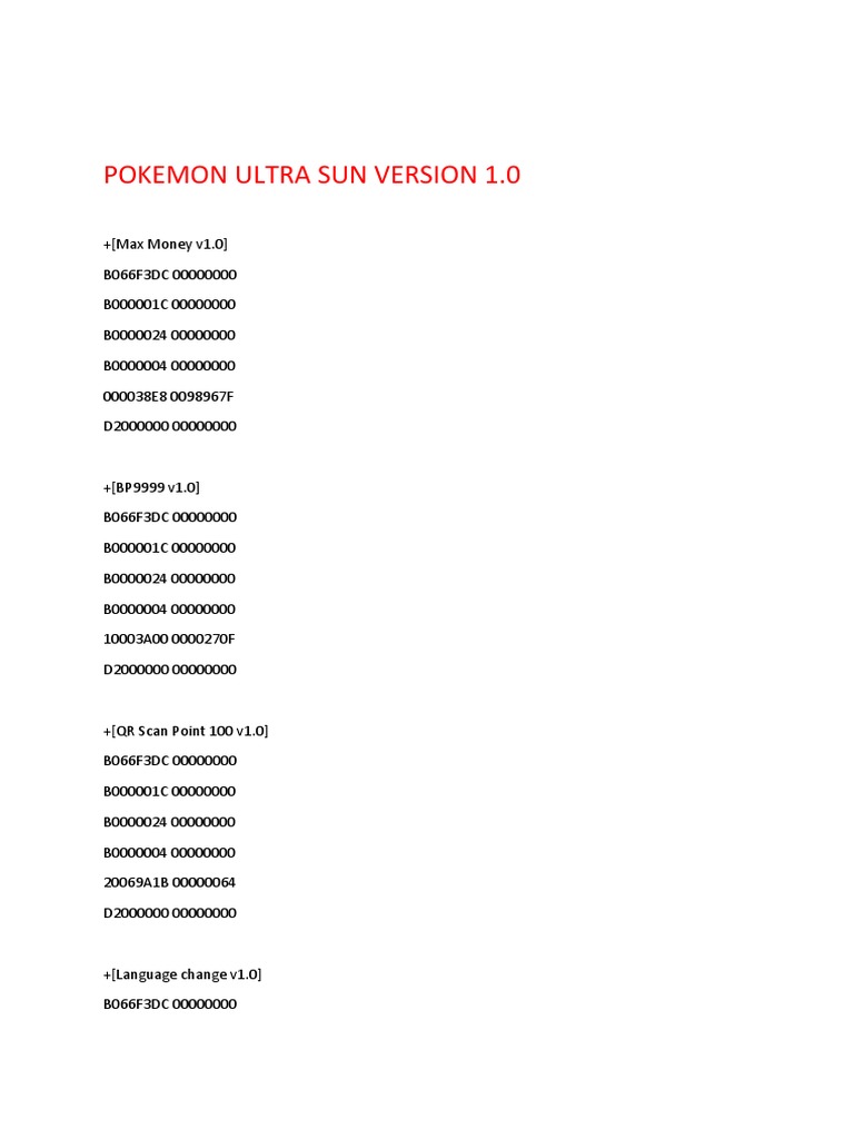 Pokemon Ultra Sun Version 1.0 | PDF | Linguistics