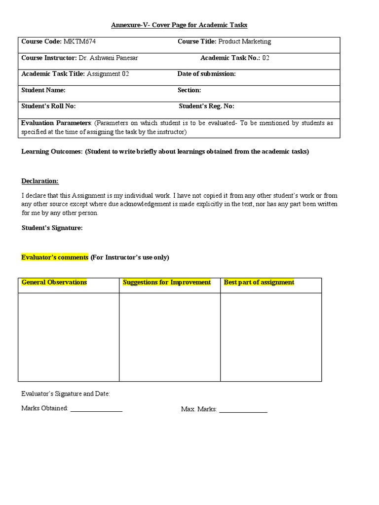 MKTM674 Assignment 02 Marketing Strategy for Sanitary Napkins PDF