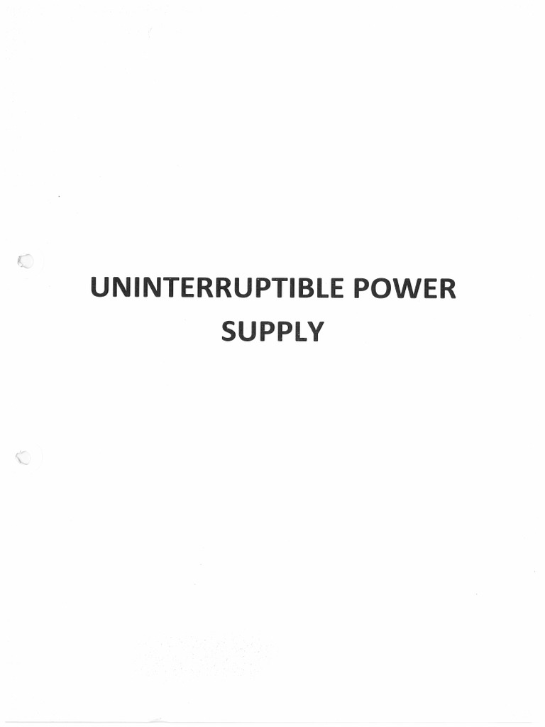 001 Uninterruptible Power Supply PDF