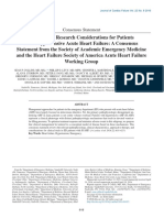 Clinical and Research Considerations For Patients With Hypertensive Acute Heart Failure