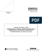 1998 82 Aprendizaje de La Ciencia Constructivismo Social y Eliminacion de Los Procesos Cognoscitivos