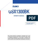 Suzuki GSX1300BK K8 B-King Owners Manual