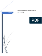 Professional Practices in Education and Training