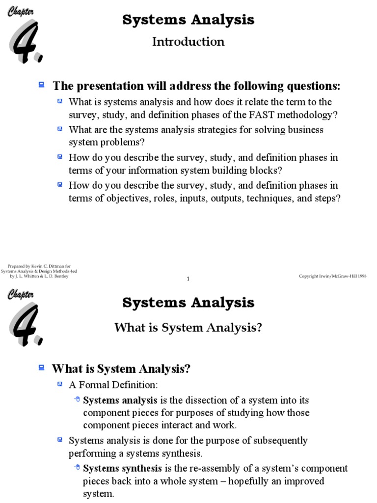 CHAPTER 4 Slides PDF System Design Methods