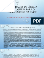Habilidades de Língua Portuguesa para o ensino Médio.Campo de atuação na vida púbica