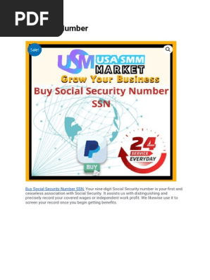  Buy SSN Number