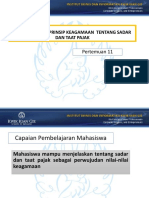 Pertemuan Ke 11 Nilai-Nilai Dan Prinsip Keagamaan Tentang Sadar Dan Taat Pajak