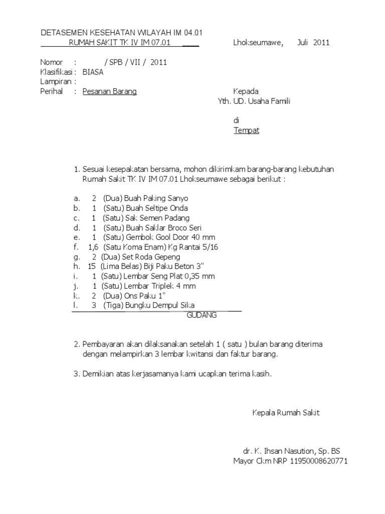 SPB Barang Koperasi | PDF
