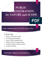Lecture 01 Introduction to Public Administation Its Nature and Scope