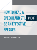 How To Effectively Read A Speech