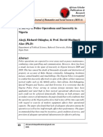 A Survey of Police Operations and Insecurity in Nigeria Akoji, Richard Oklagba & Prof. David Oladimeji Alao (PH.D)