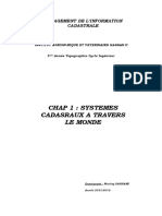 Chapitre 1 Systèmes Cadasraux À Travers Le Monde