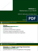 E4lyrer1a - MATH 101 MODULE 1 - Mathematics in Our World