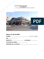 Cuadernillo de Ingreso (2022) Escuela Tecnica Secundaria N°8 Jorge Newbery