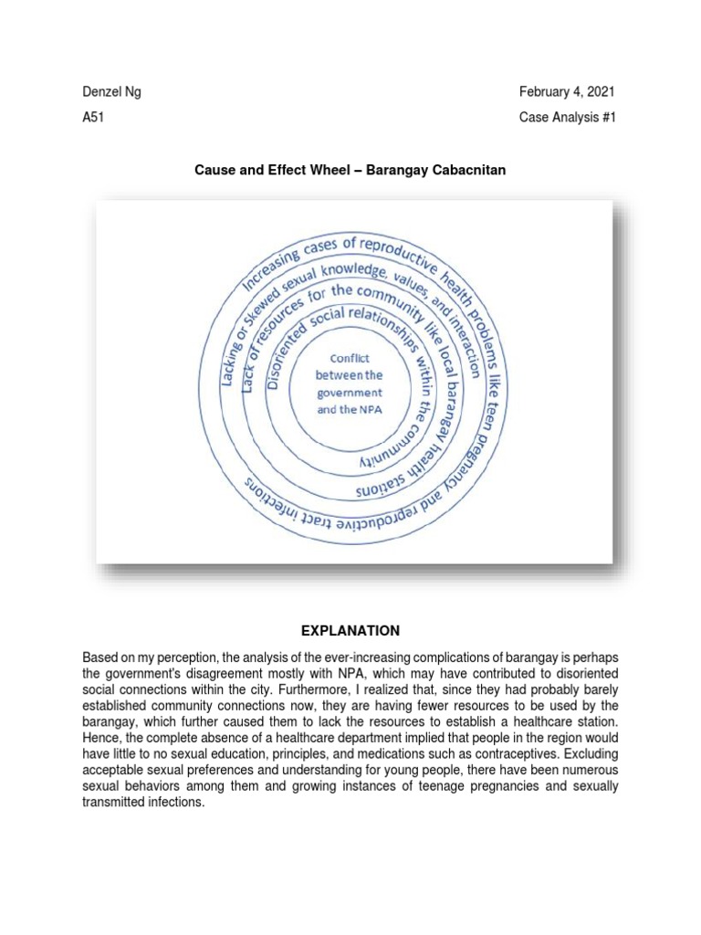 Cause and Effect Wheel Barangay Cabacnitan PDF