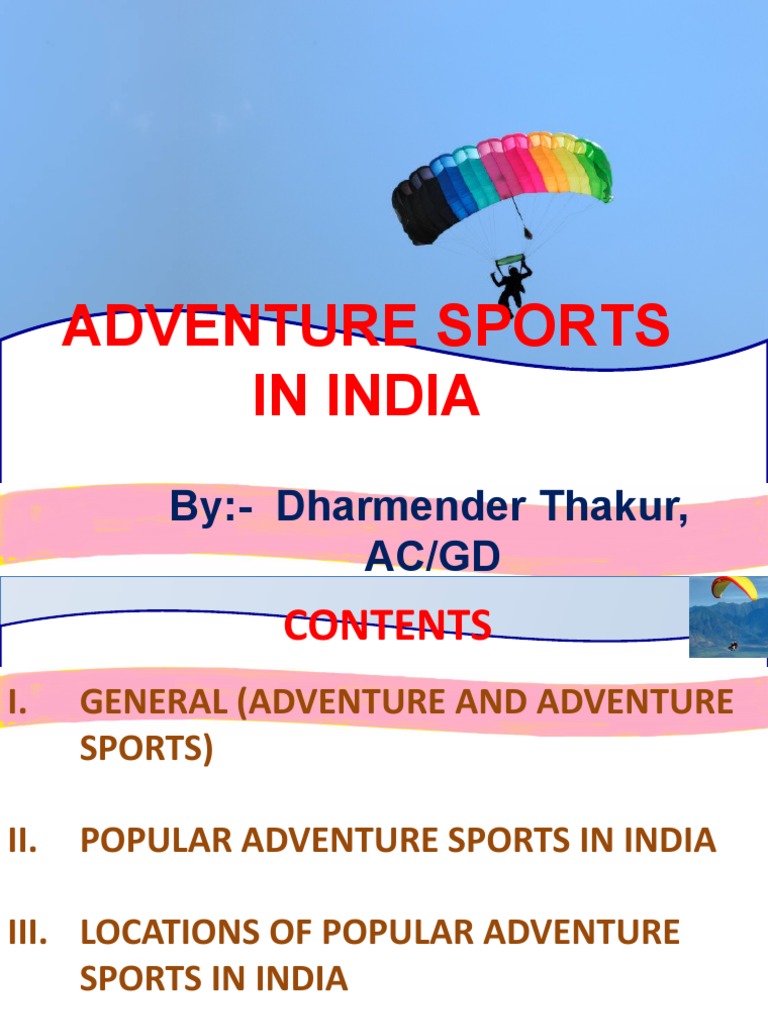 Adventure Sports in India PDF Mountaineering Outdoor Recreation