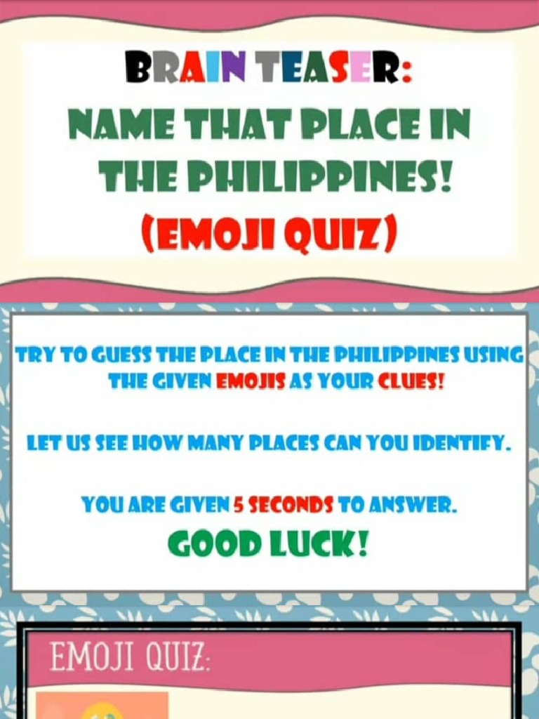 Ice Breaker Emoji Quiz Pdf