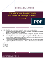 PE 3 - The Teacher and The Community, School Culture and Organizational Leadership