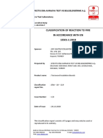 Classification of Reaction To Fire