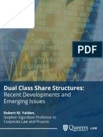 Report Roundtable On Dual Class Share Structures