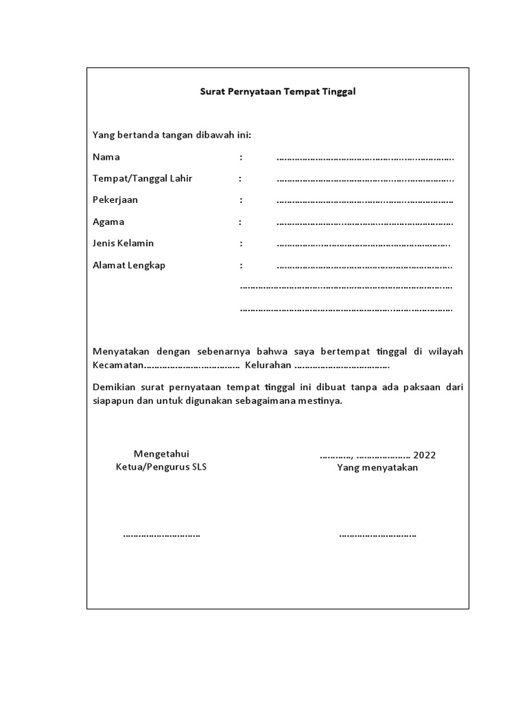 Contoh Format Dokumen | PDF