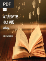 Lesson 32 - May The 26, 2021 - Nature of Holy Name Slokas - Slides