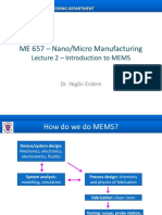 Bilkent University Lecture on MEMS Introduction and Micromachining Techniques