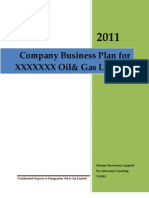 Business Plan Template For A Oil &amp Gas Company