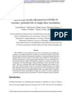 Matrajt Et Al. (2021). Optimizing Vaccine Allocation for COVID-19 Vaccines Shows the Potential Role of Single-dose Vaccination