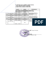 Jadwal Penilaian Akhir Tahun