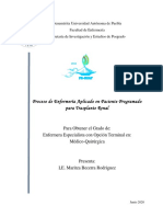 Proceso de Enfermería Aplicado en Paciente Programado para Trasplante Renal