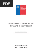 Reglamento Interno de Higiene y Seguridad