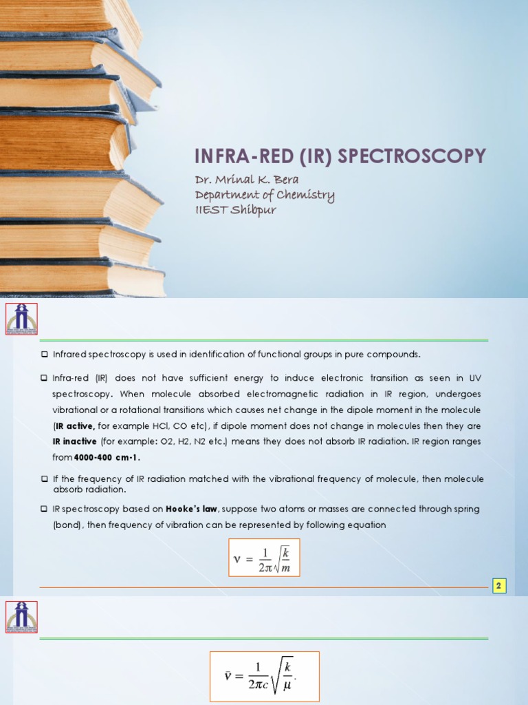 IR Spectroscopy: Absorption Principles | PDF | Infrared Spectroscopy ...