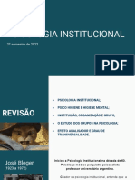 Aula 06 - REVISÃO - PSICOLOGIA INSTITUCIONAL