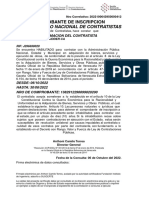 Comprobante de Inscripcion: en El Registro Nacional de Contratistas