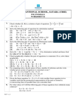 Podar Interantional School, Satara (Cbse) : Polynomials Worksheet #2