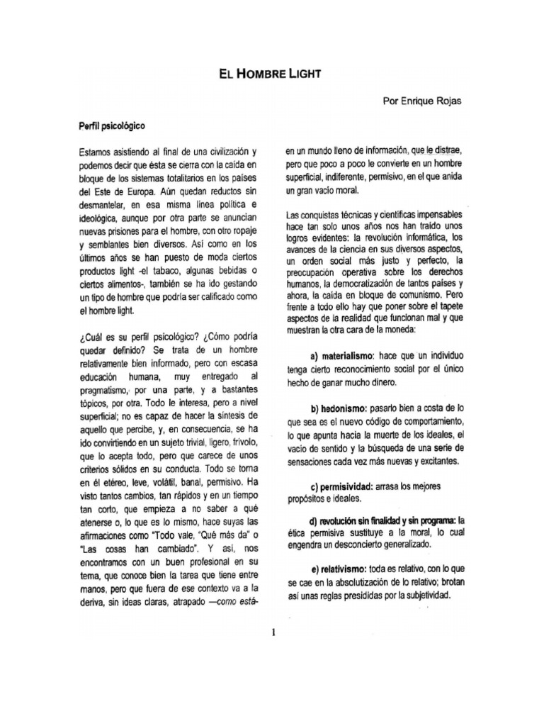El hombre light pdf