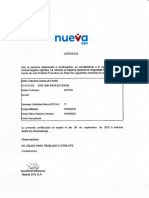 Certificado de Semanas Cotizadas Jose Jair